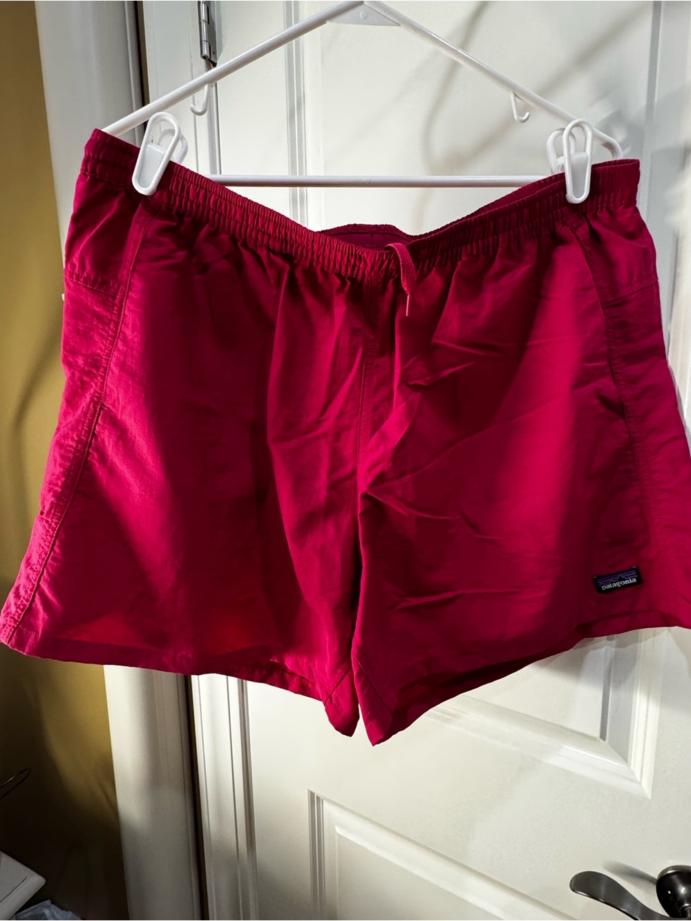 Patagonia Women’s Magenta Athletic Shorts with Elastic Waist 5in baggies